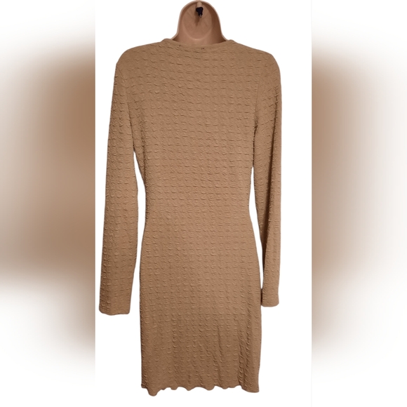 Cider Beige Long Sleeve Wrap Dress - Picture 7 of 11